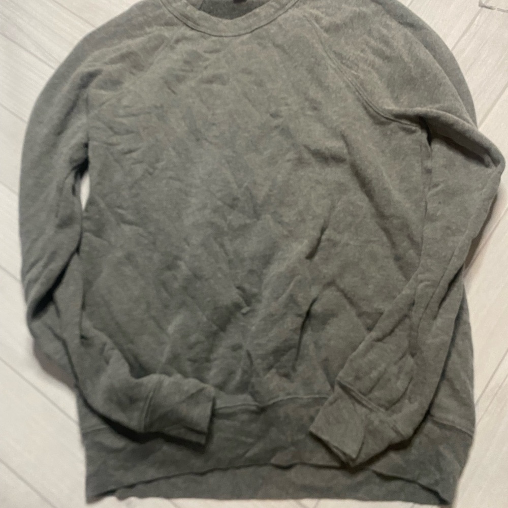Plain grey crew neck